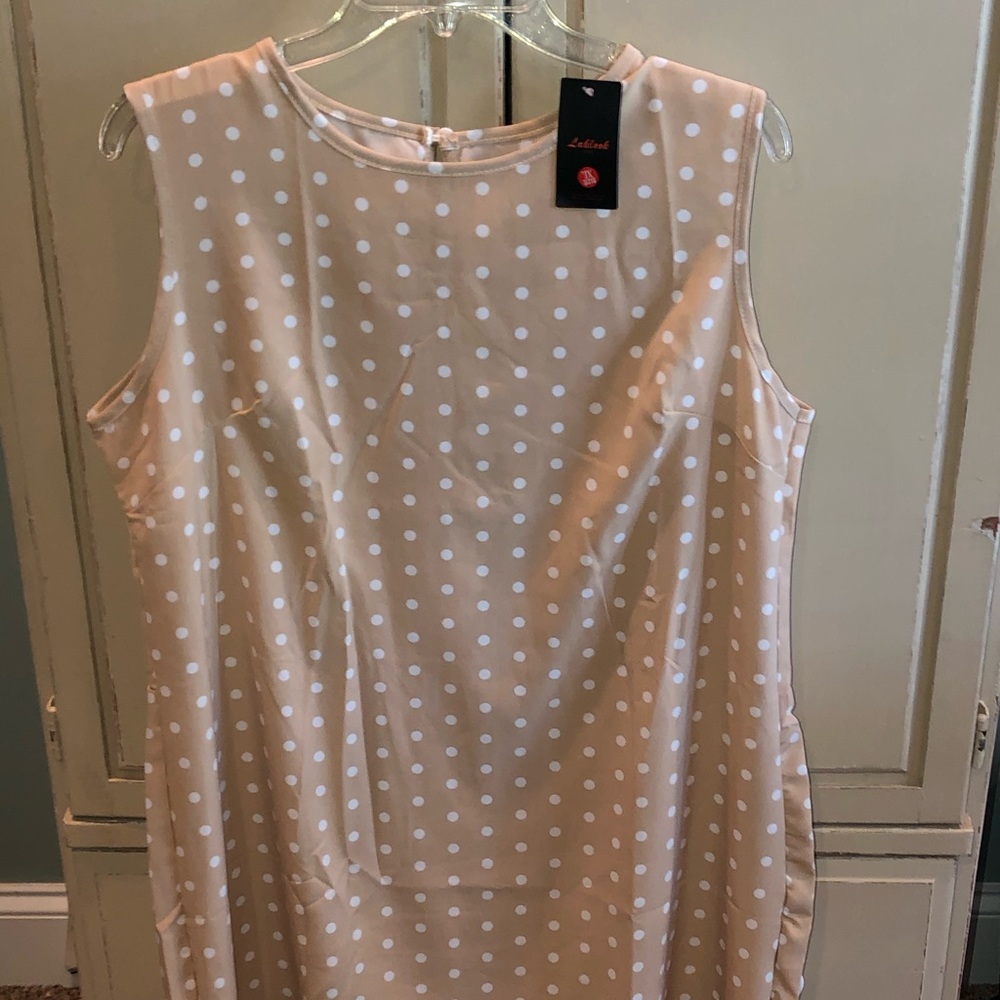 Silky cotton knee length dress
